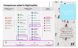 “If we want more
creative, innovative
and imaginative
learners, then we
need to foster these
qualities in teachers”
(Brown, 2020)
 
