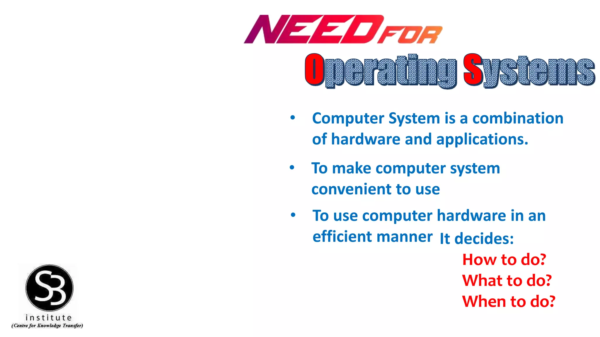 Introduction to Operating Systems | PPTX | Operating Systems | Computer ...