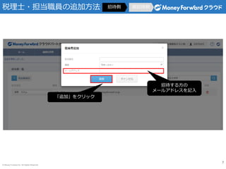 ? Money Forward Inc. All Rights Reserved
˰ʿ?ְԱ׷ӷ д д
д뷽
`륢ɥ쥹ӛ
׷ӡ򥯥å
7
 