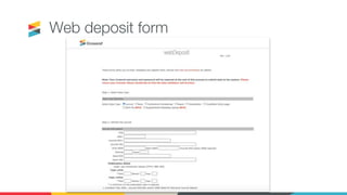 Web deposit form
 