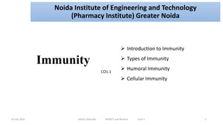 Immunity, Types of immunity- humoral immunity, cellular immunity | PPTX