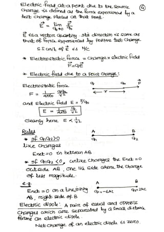 Electric charges and electric field | PDF