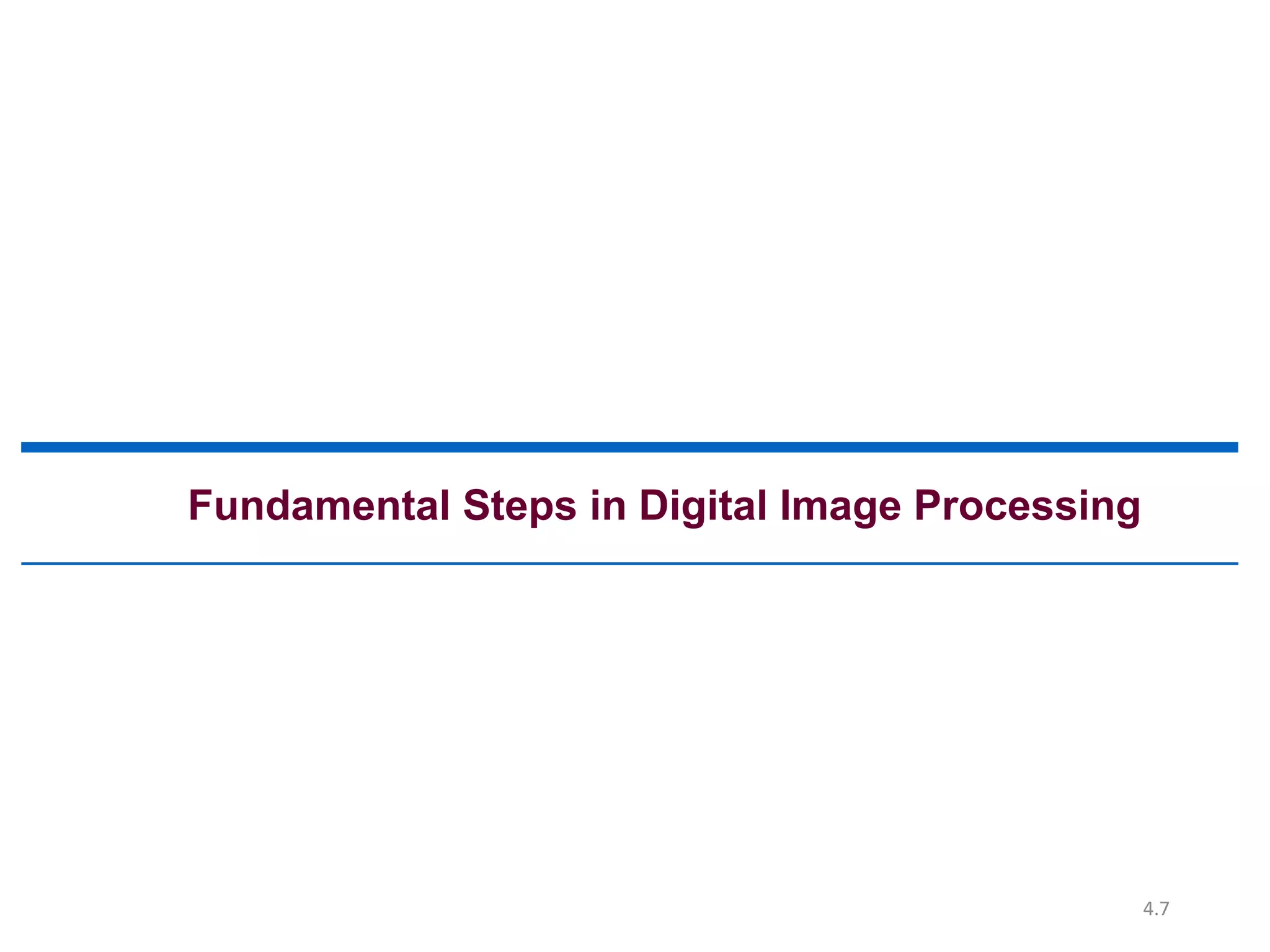 4.7 Fundamental Steps in Digital Image Processing 