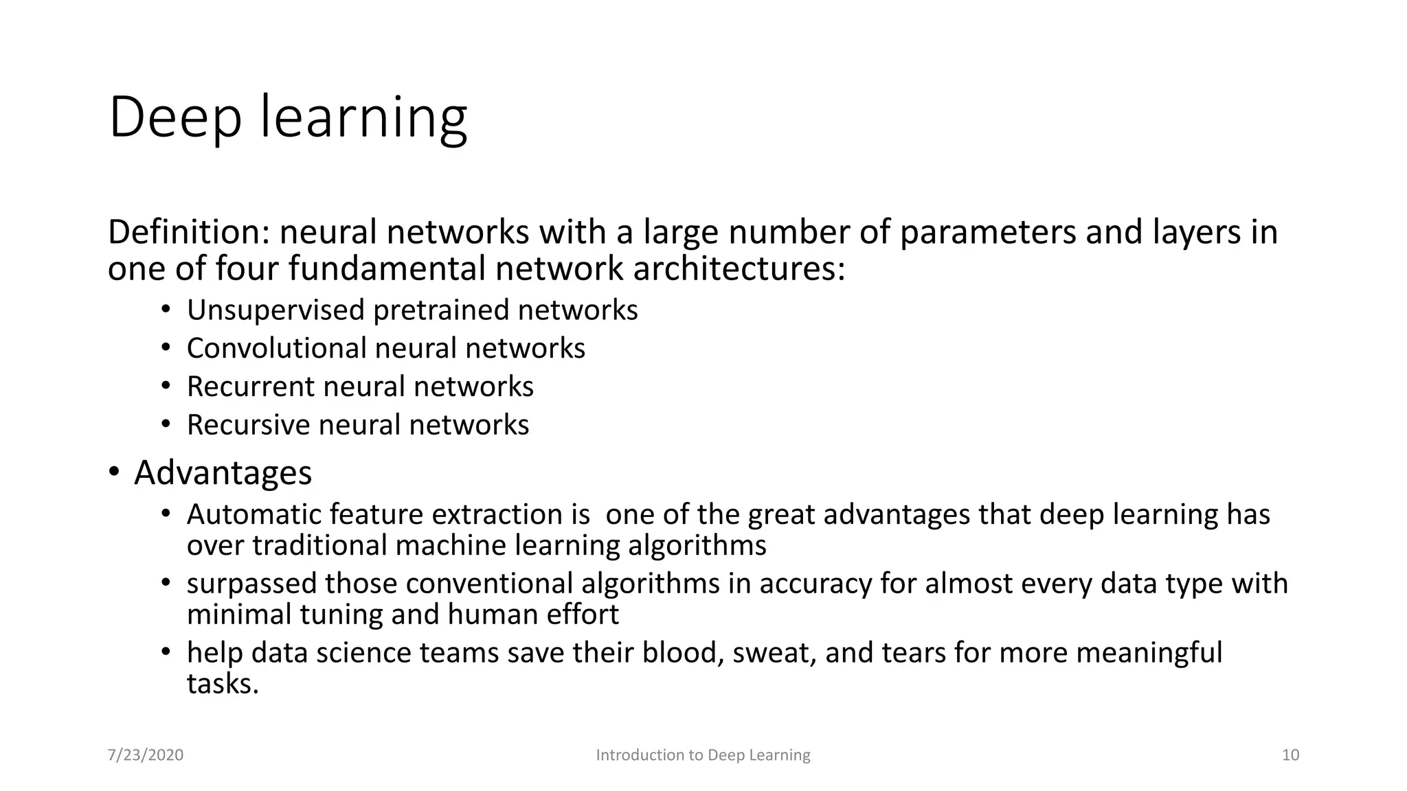 1.Introduction to deep learning | PPT
