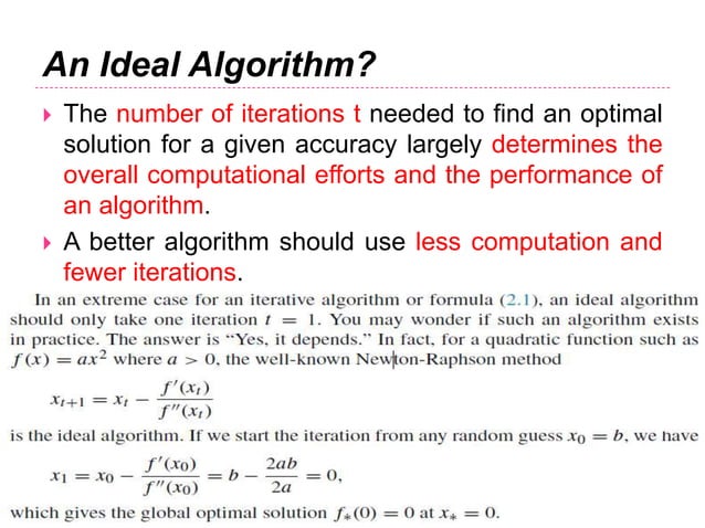 Analysis of optimization algorithms | PPT