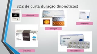 alprazolan
Midazolan
flurazepan
lorazepan
flunitrazepan
 