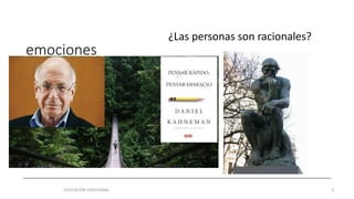 emociones
¿Las personas son racionales?
EDUCACIÓN EMOCIONAL 3
 