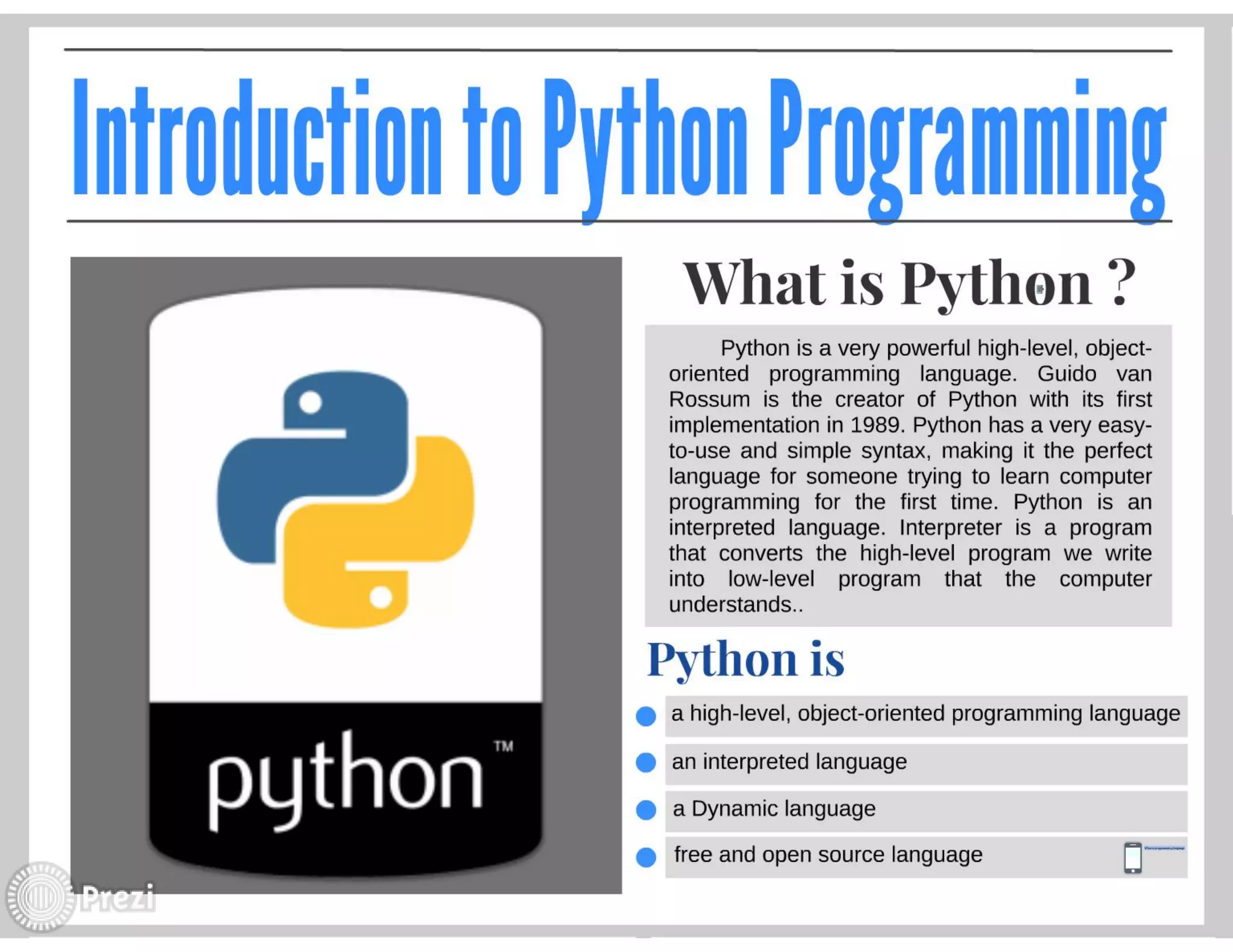 Python Introduction | PPT