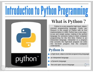 Python Introduction | PPT