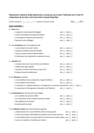 1.7 domande e risposte sulla lezione 1 | PDF