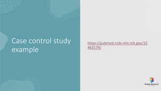 Case control study
example
https://pubmed.ncbi.nlm.nih.gov/32
463179/
 