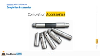 Eng.Elsayed Amer
P
A
G
E
115
Well
completion
Eng.Elsayed Amer
Completion Accessories
Well Completion
Completion Accessories
 