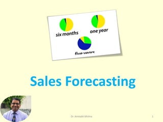 Sales Forecasting
Dr. Amitabh Mishra 1
 
