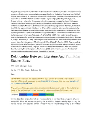 Film and Literature | PDF