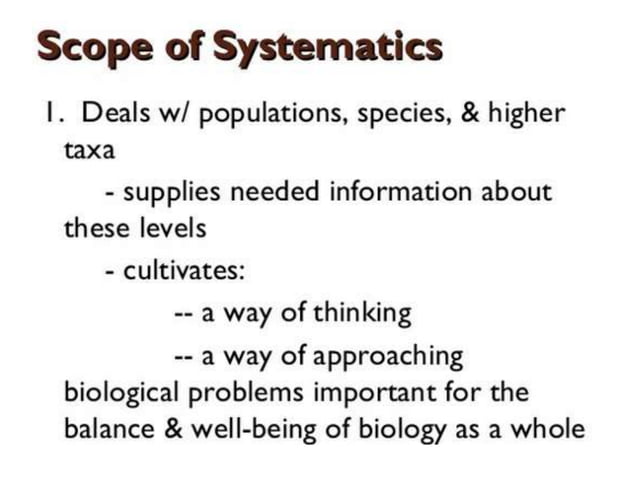 introduction to systematics | PPTX