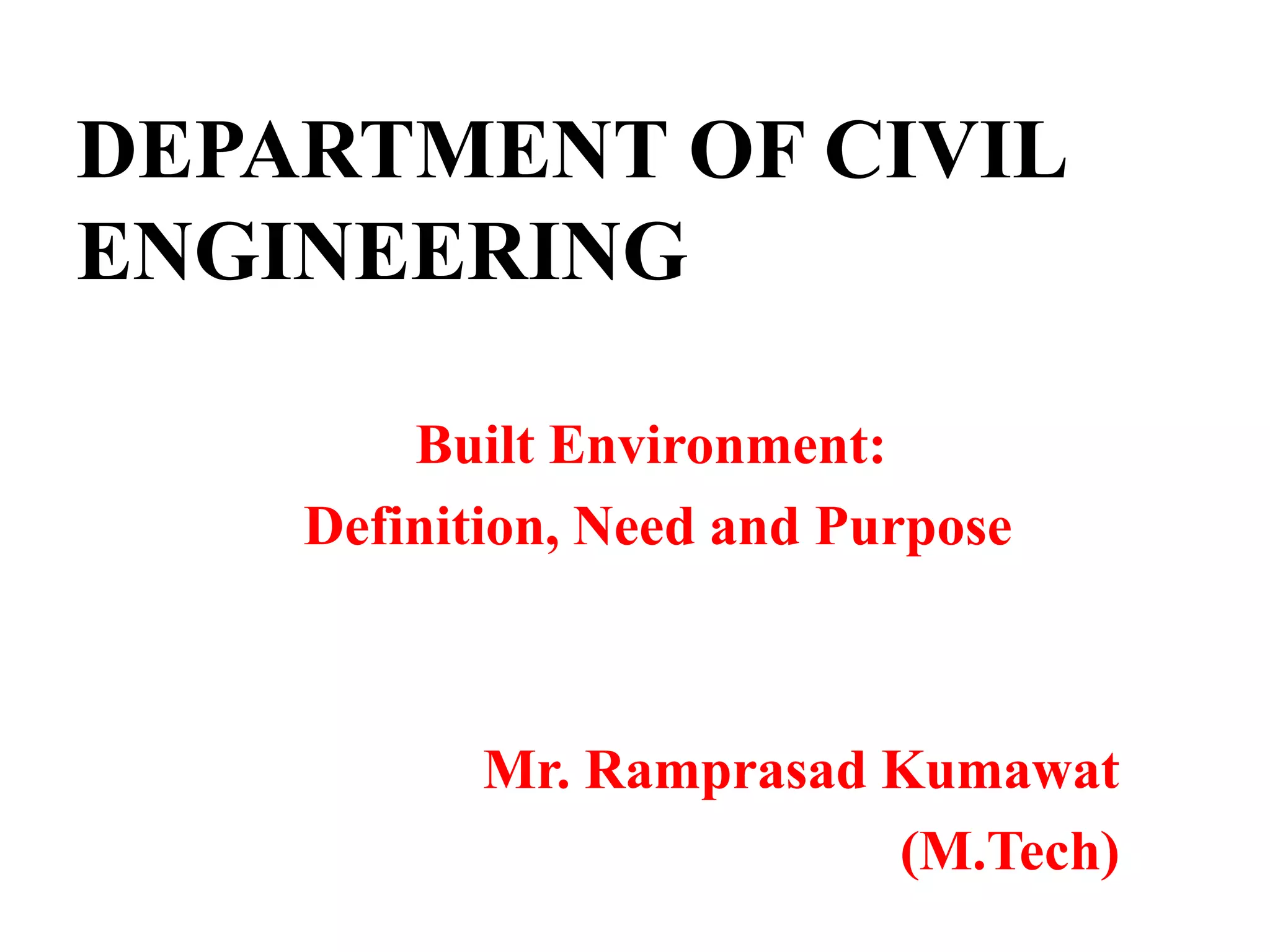 Built Environment | PPTX