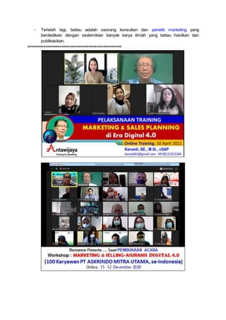 (2022) Silabus Pelatihan "Effective MARKETING & SALES PLANNING" In ...