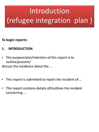 Police Report Introduction report, how to write a police report | PPTX