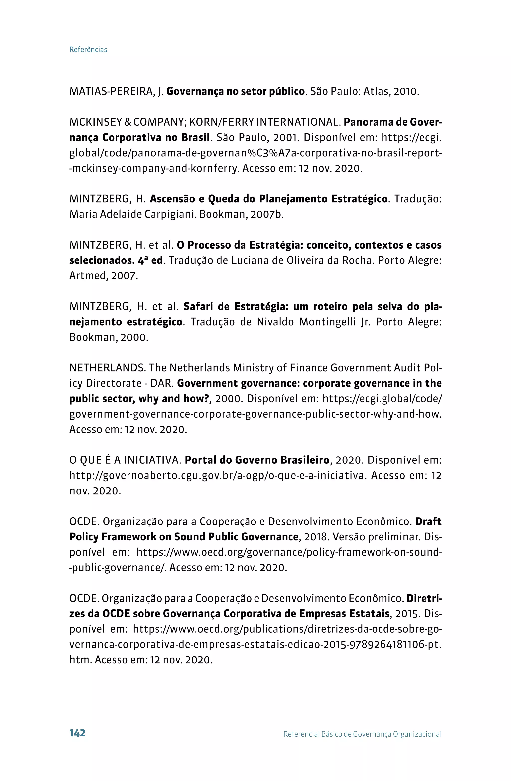 Referencial básico de governança tcu 3ª edição | PDF