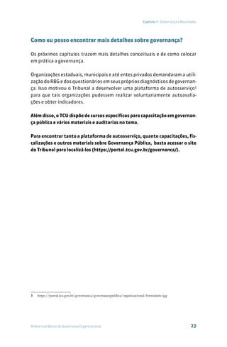 Referencial básico de governança tcu 3ª edição | PDF