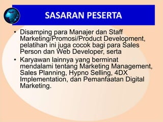 (2022) Silabus Training "Effective MARKETING & Sales PLANNING" in ...