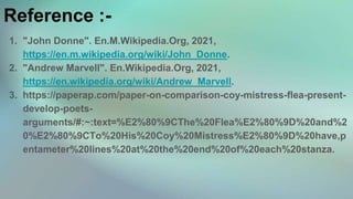 Comparison Between "The Flea & To His Coy Mistress | PPTX | Poetry ...