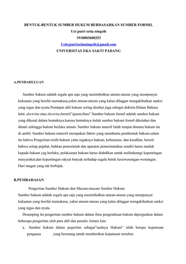 Sumber Hukum Tata Negara