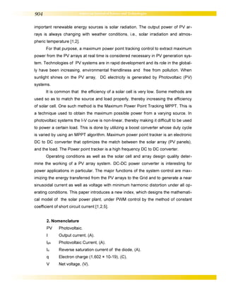 Mathematical modeling of a solar power plant under PWM control by the method of constant coefficient of short circuit current