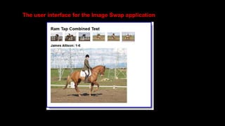 The user interface for the Image Swap application
 