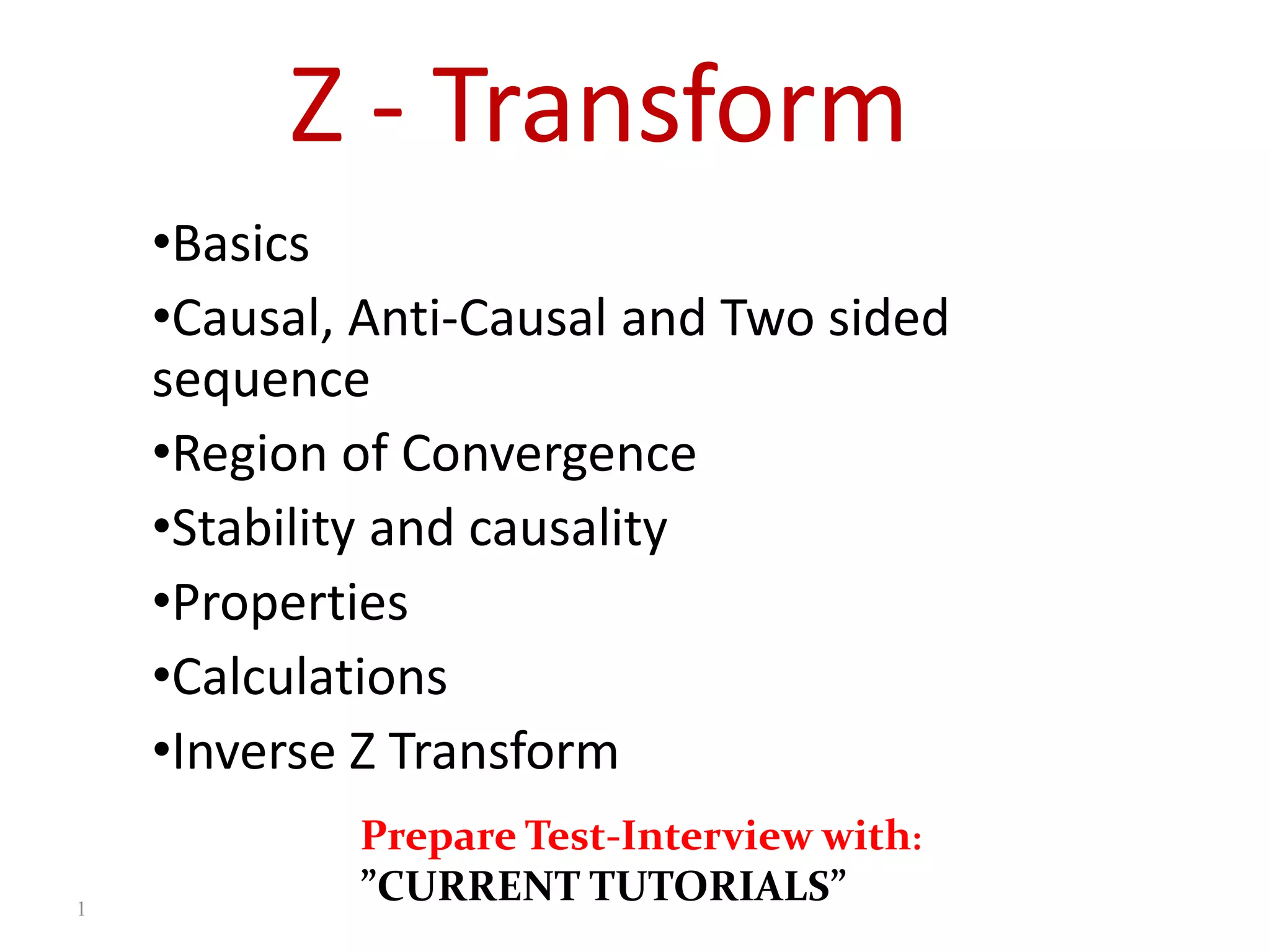 Z Complex Transform Z Transform | PPT