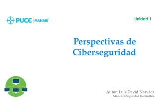 Perspectivas de
Ciberseguridad
Autor: Luis David Narváez
Máster en Seguridad Informática
Unidad 1
 