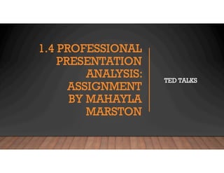 Professional Presentation