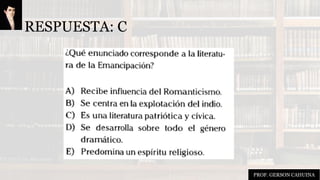 RESPUESTA: C
PROF. GERSON CAHUINA
 