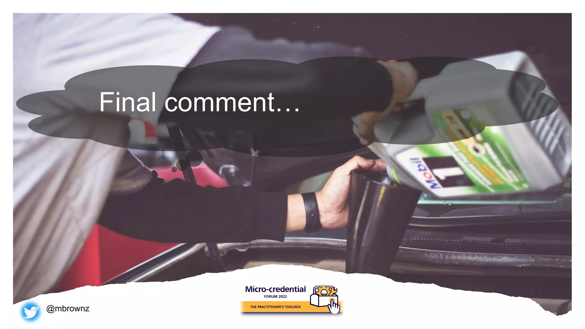 @mbrownz
Final comment…
 