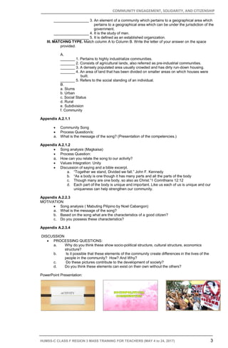 Community Muality Status Examples Australia.pdf 1.1 Community Engagement, Solidarity, and Citizenship (CSC ...