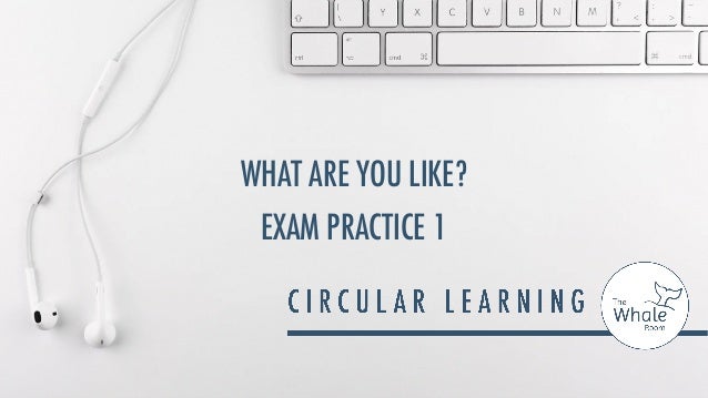 WHAT ARE YOU LIKE?
EXAM PRACTICE 1
 