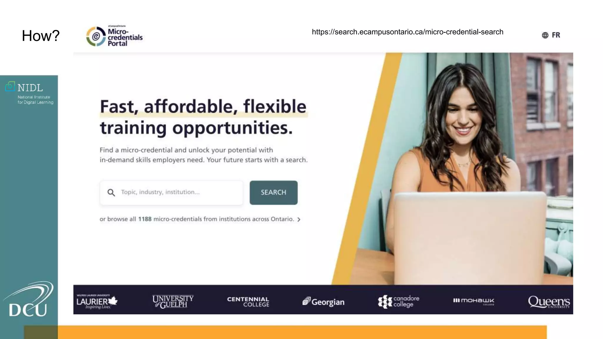 https://search.ecampusontario.ca/micro-credential-search
How?
 