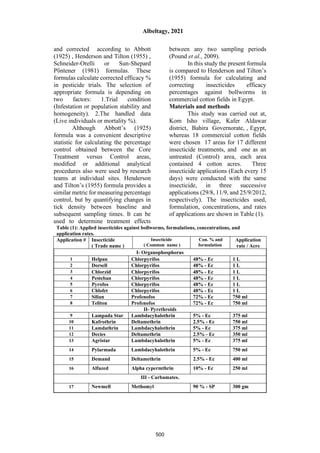 Pyrofos A new formula for estimating insecticides efficiency in cotton fields | PDF