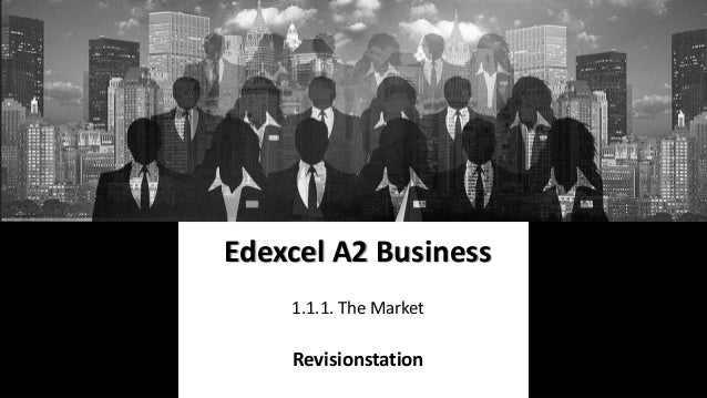 Edexcel A2 Business
1.1.1. The Market
Revisionstation
 