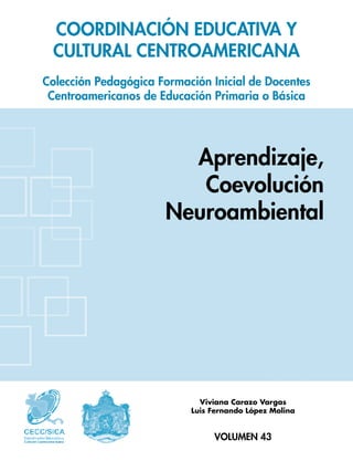 COORDINACIÓN EDUCATIVA Y
CULTURAL CENTROAMERICANA
Colección Pedagógica Formación Inicial de Docentes
Centroamericanos de Educación Primaria o Básica
Aprendizaje,
Coevolución
Neuroambiental
Viviana Carazo Vargas
Luis Fernando López Molina
Volumen 43
 