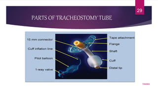 PARTS OF TRACHEOSTOMY TUBE
7/24/2022
29
 