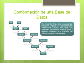 Conformación de una Base de
Datos
 