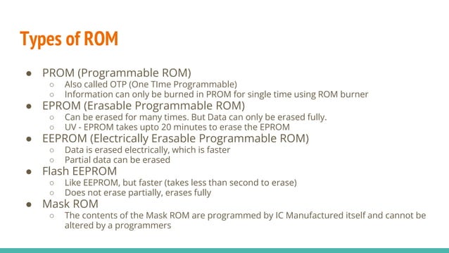 Rom Diagram Computer Science Computer System Overview Class XI CS | PPTX | Computing | Technology ...