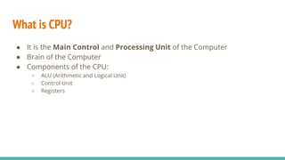 Computer System Overview Class XI CS | PPT