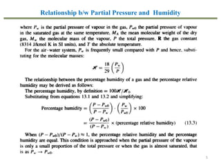 15
Relationship b/w Partial Pressure and Humidity
 