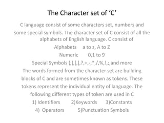 Basics of C | PPT | Programming Languages | Computing