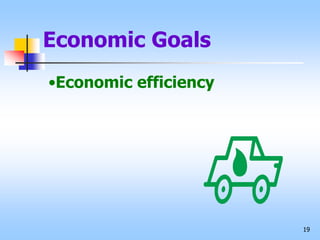 19
Economic Goals
•Economic efficiency
 