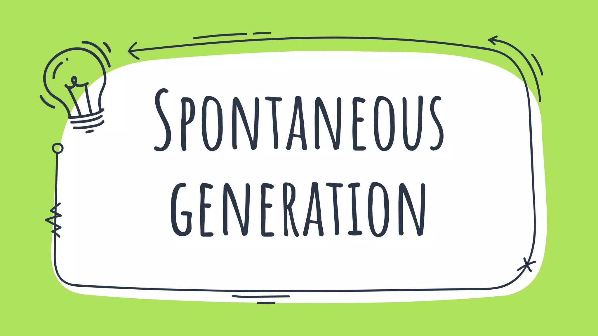 Spontaneous
generation
 