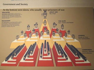 Government and Society
At the bottom were slaves, who usually were prisoners of war.
 