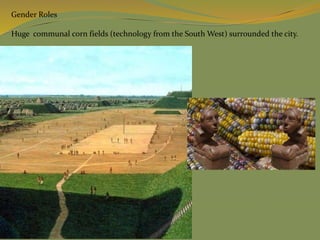 Gender Roles
Huge communal corn fields (technology from the South West) surrounded the city.
 